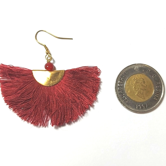 3 for $25- Vintage Persian Artisan Half Moon Earrings - Picture 4 of 6